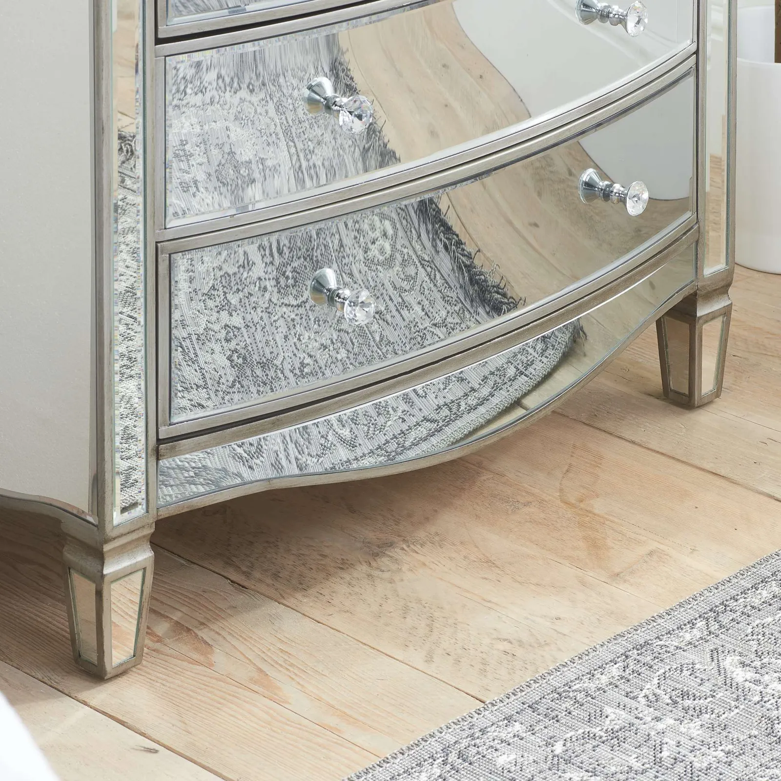 Birlea Elysee Merchant Chest Mirrored in Silver 3