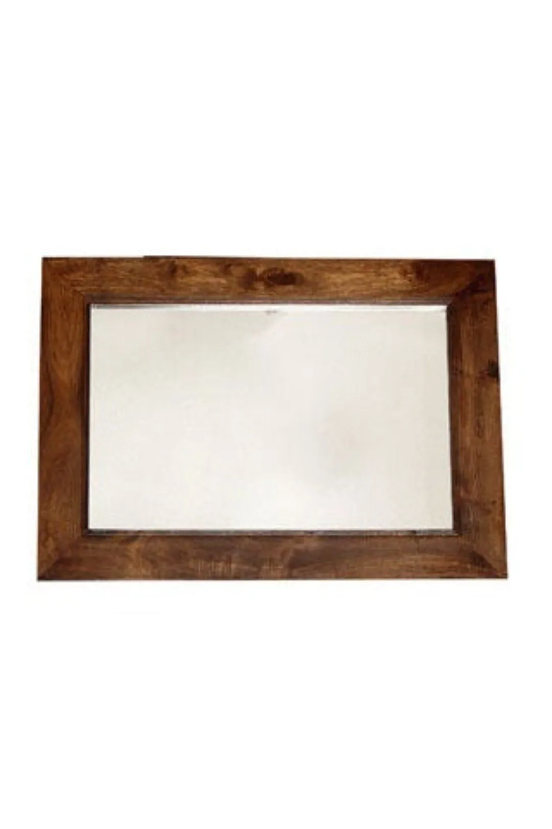 IH Design Dark Mango Solid Wood Frame Mirror in Natural 2