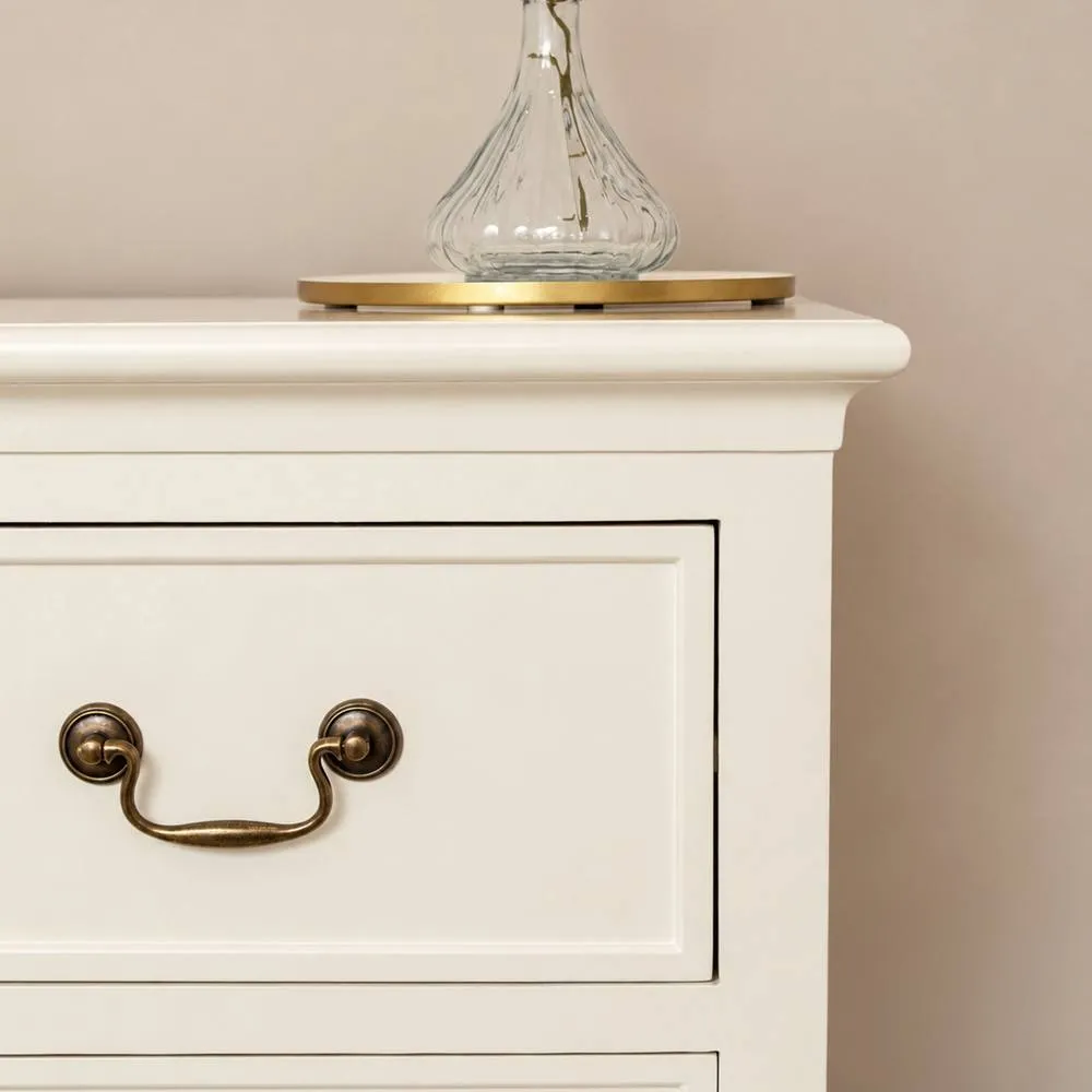 Melody Maison Ivory 3 Drawer Chest Of Drawers - Charlotte Ivory Range 2