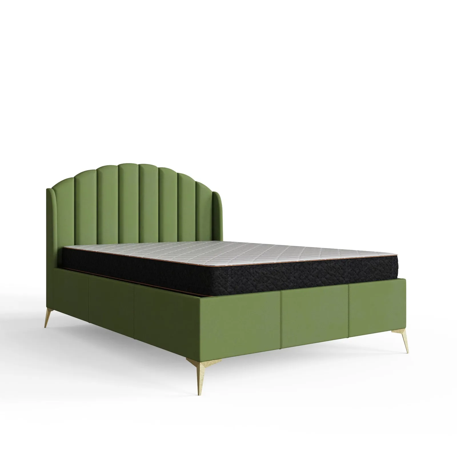GFW Pettine End Lift Ottoman Storage Bed in Green 5