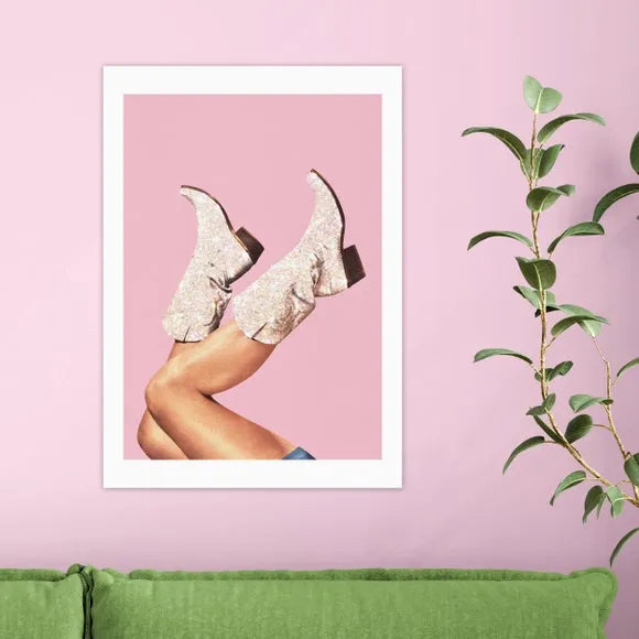 East End Prints These Boots Glitter Print 1