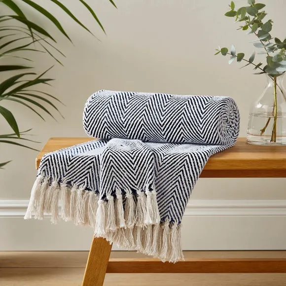 Jenson Herringbone Throw Blanket 1