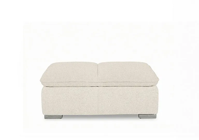 Edison Fabric Storage Chair Stool - Beige - Living Room Furniture