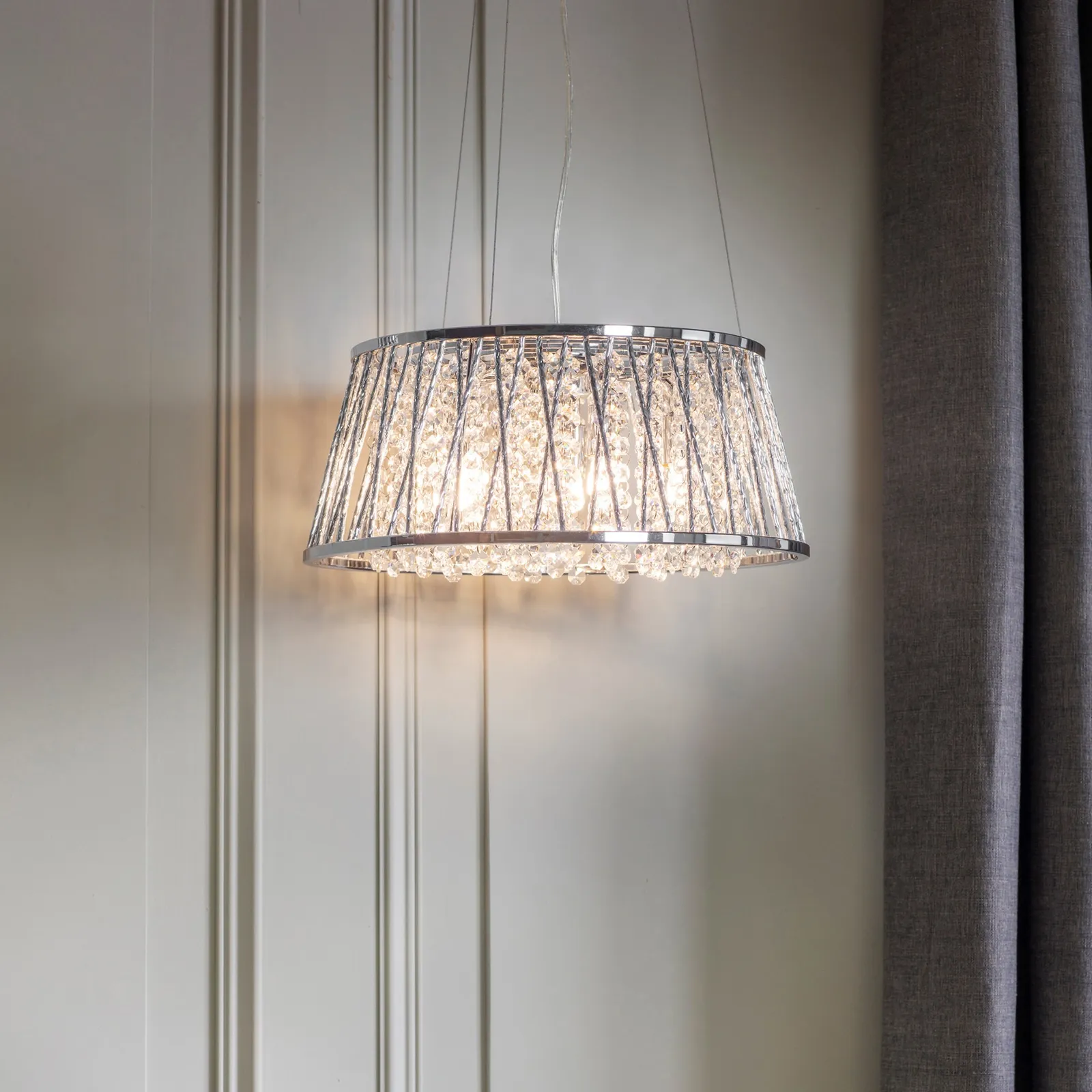 Vogue Florala 5 Light Pendant Fitting Chrome