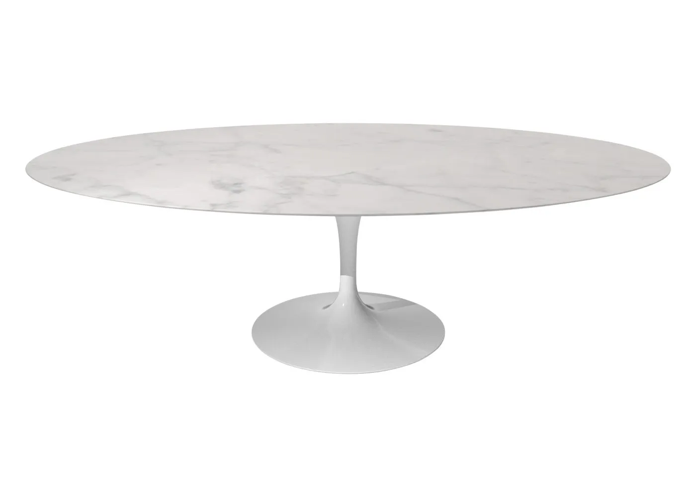 Knoll Saarinen Dining Table with White Base in Statuarietto 244cm 1
