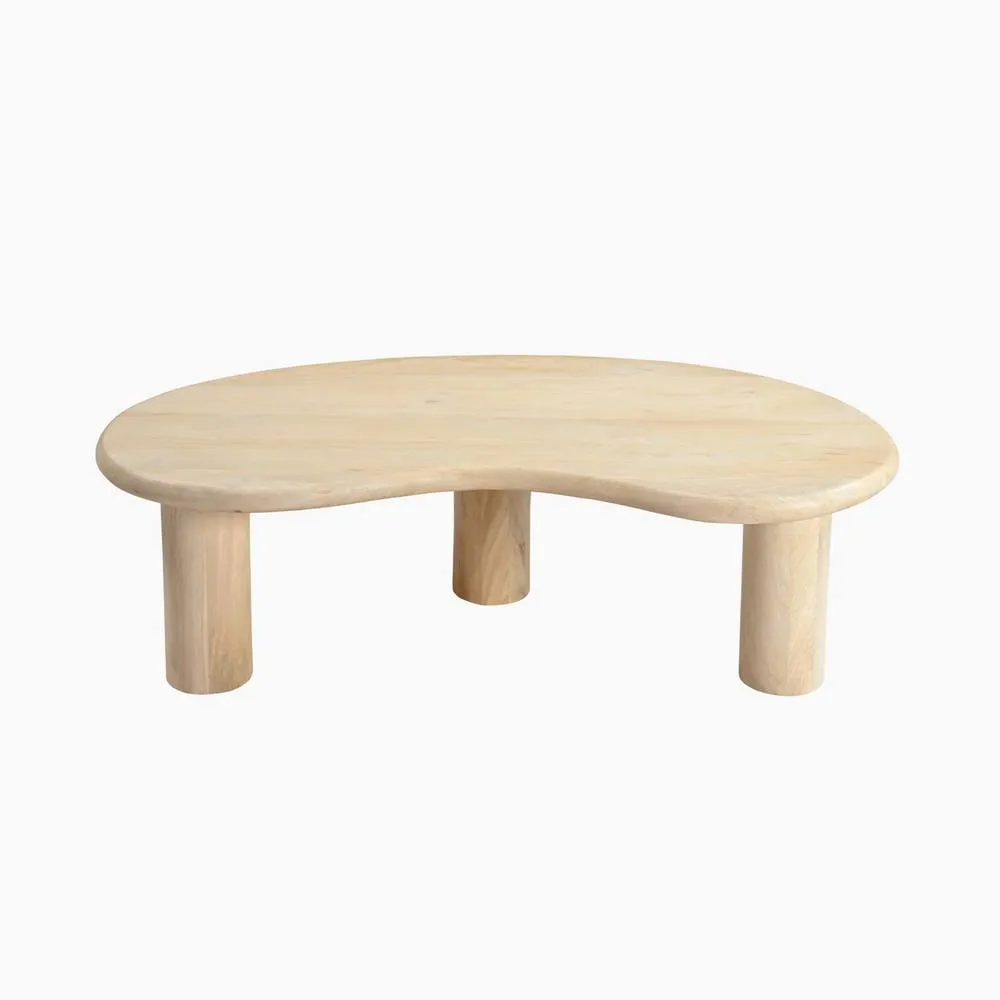 FurnitureboxUK Elda Pebble White Oak Wood Coffee Table in Light Brown 6