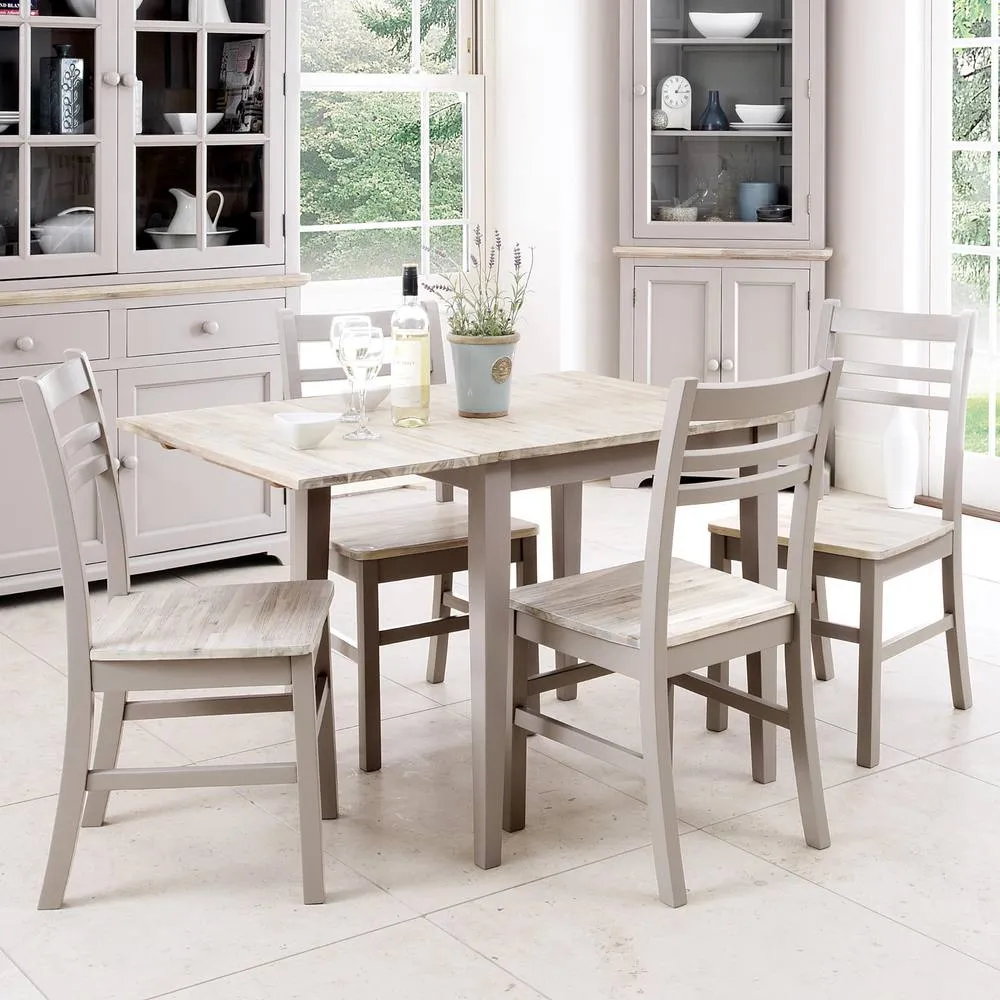 Statement Furniture Florence Country Style Wooden Chairs Set of 4 in Taupe 2