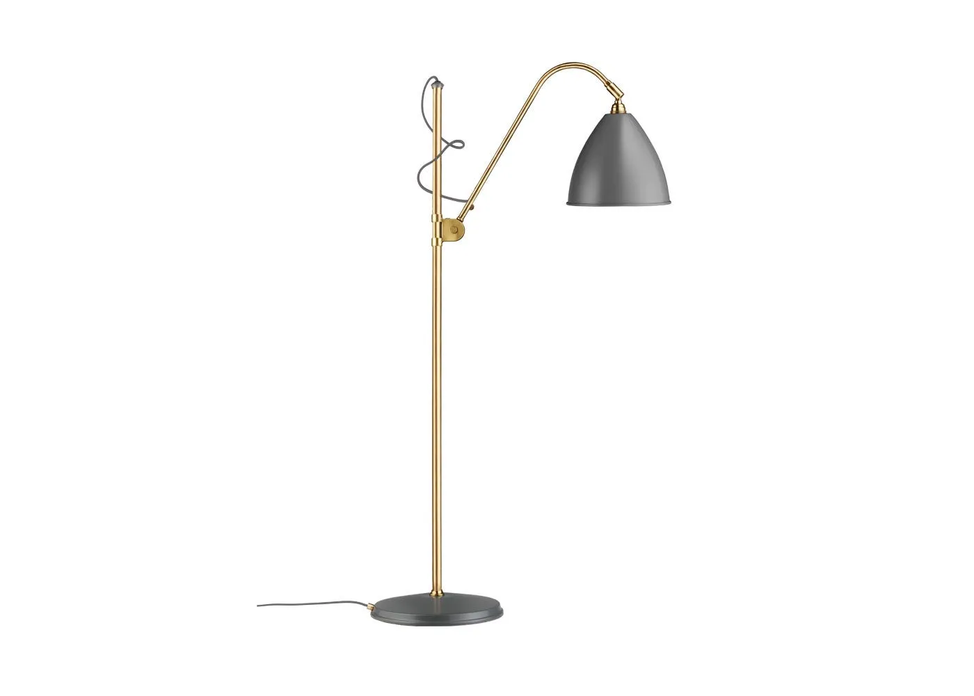 Gubi Bestlite BL3 Floor Lamp Brass Base Grey Shade 1