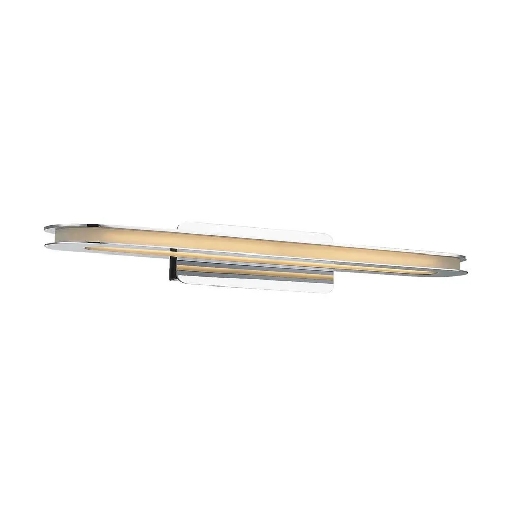 Netlighting Modern LED Wall Lamp Chrome Warm White 3000K 840lm in Silver