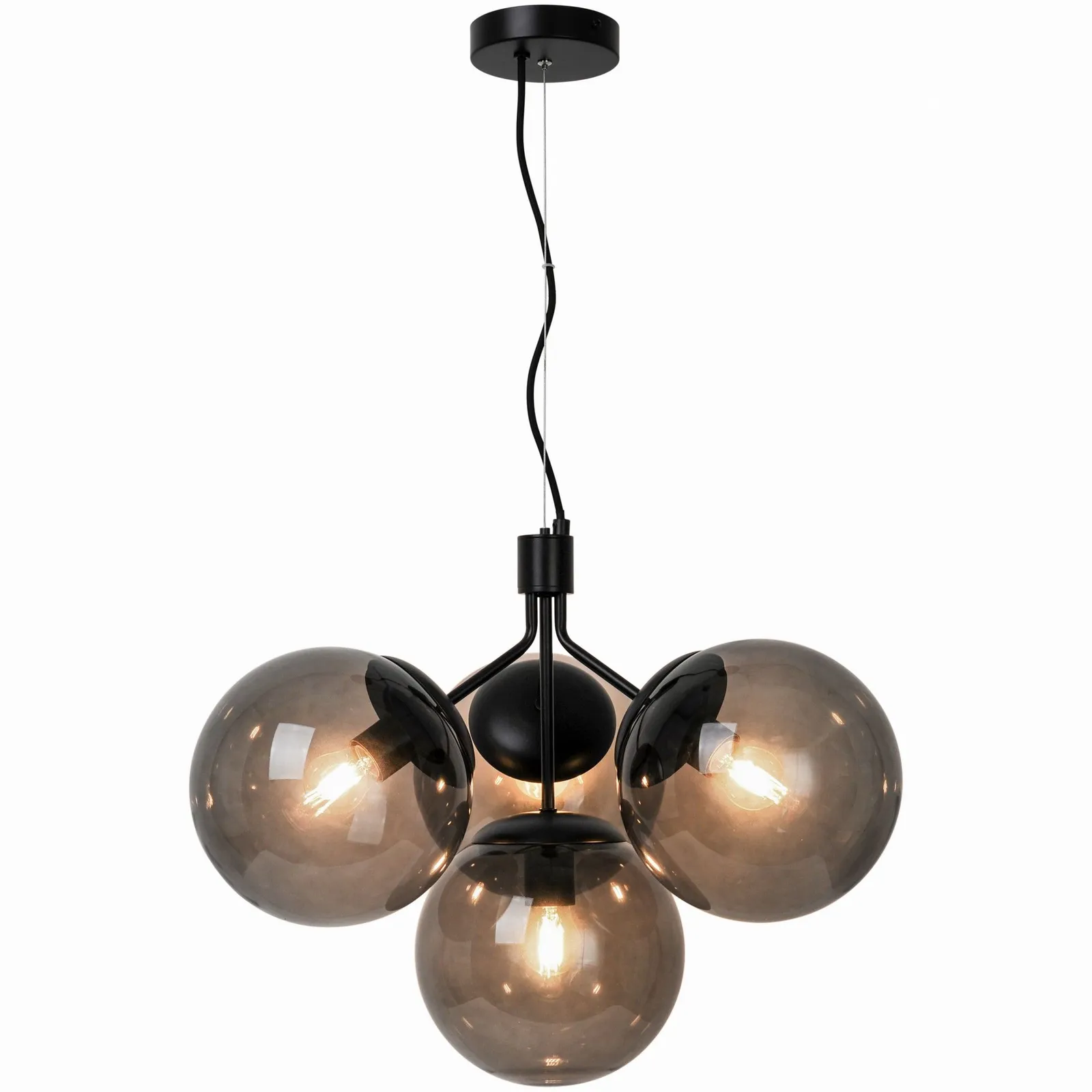 Nordlux Ivona Pendant Light Black Glass Dining Room E27 Mains