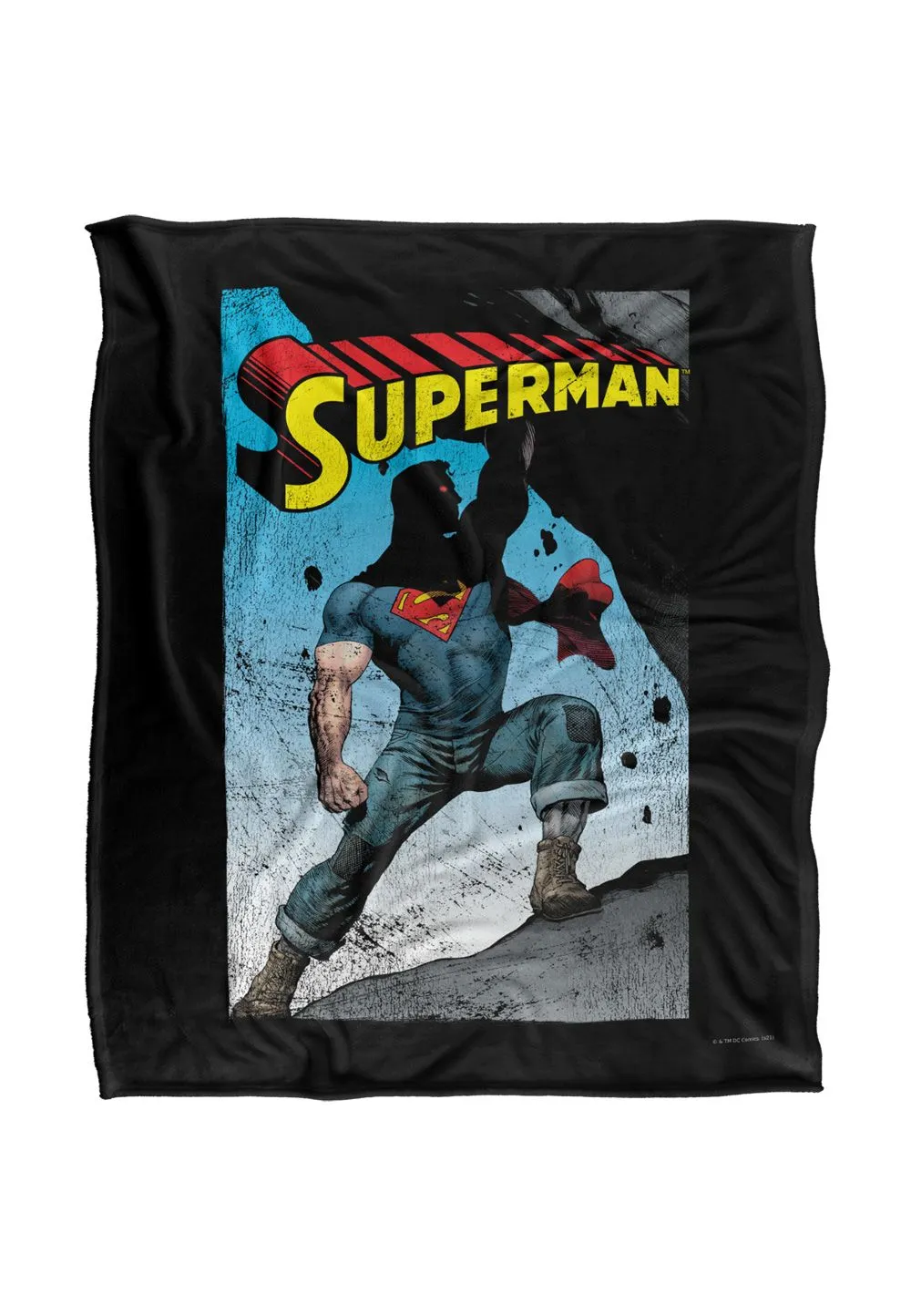 Superman Alternate Silky Touch Super Soft Throw Blanket 152 X 127 cm in White