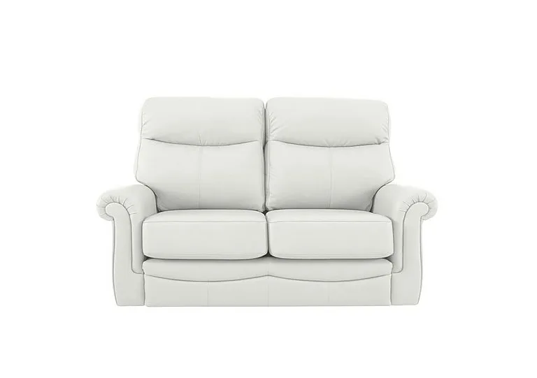 Avon 2 Seater Leather Sofa - No Recliner - Oxford Chalk