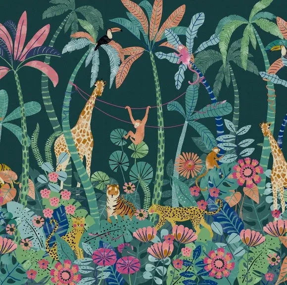 Equatorial Jungle Wall Mural 2