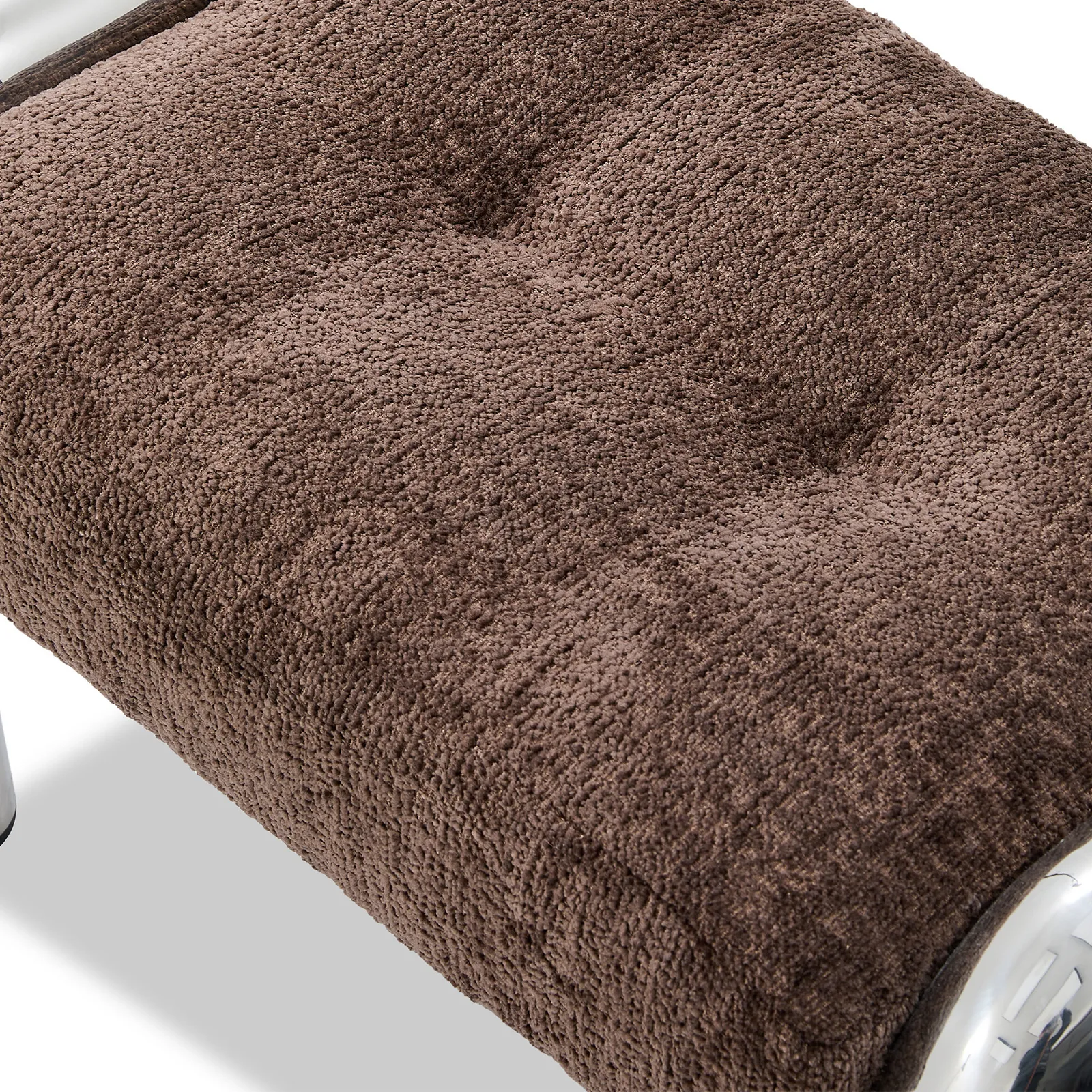 Travolta Stool 70X42X43Cm, Brown Fabric | Barker & Stonehouse 3