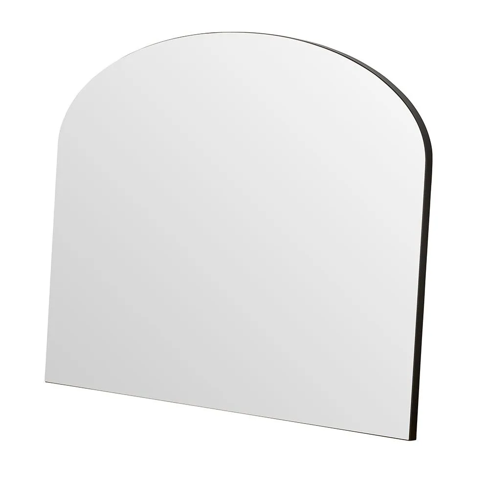 Yearn Mirrors Minimal Plain Mantle Mirror Black 91(w) x 69cm(h) 2