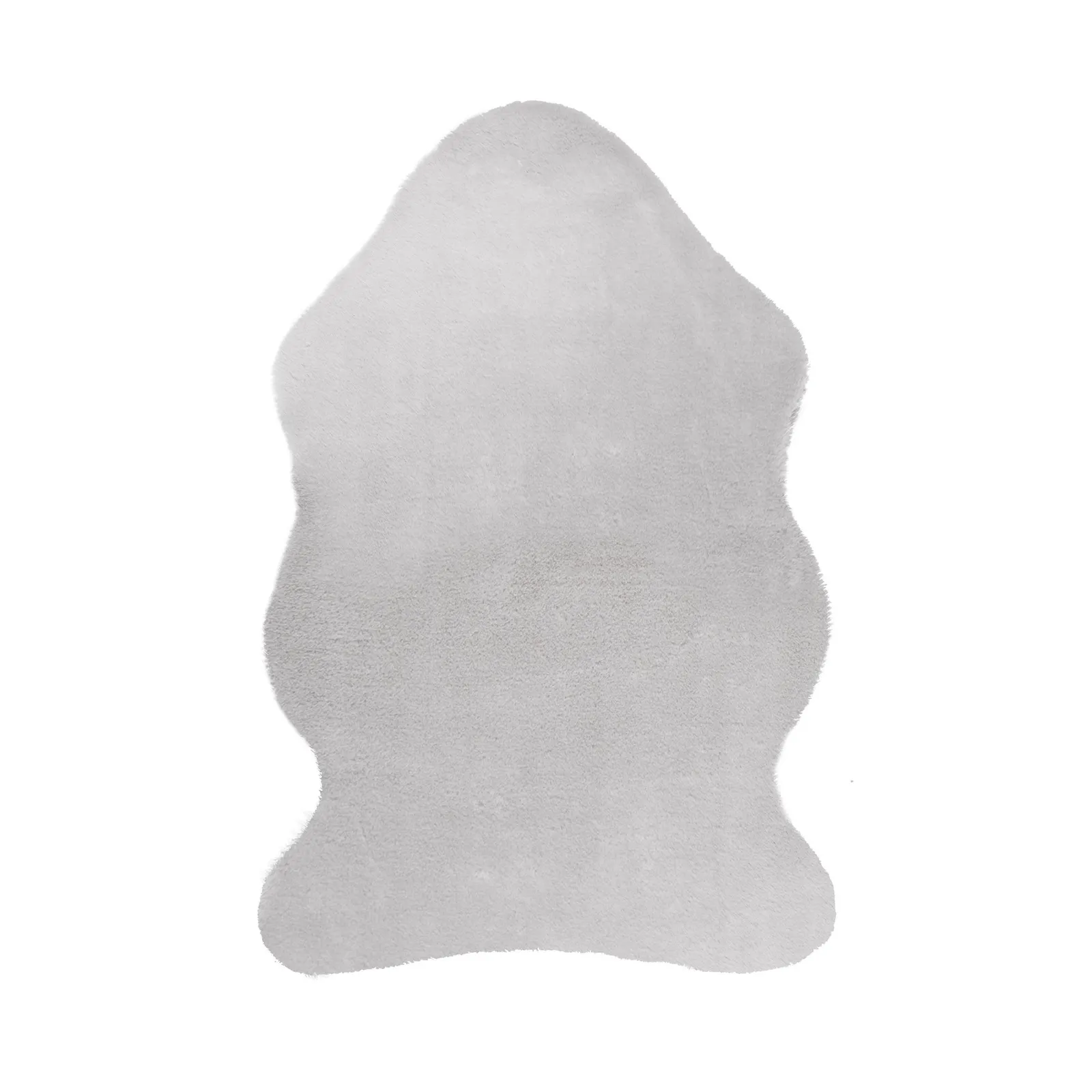 Supersoft Single Pelt Faux Fur Rug Grey