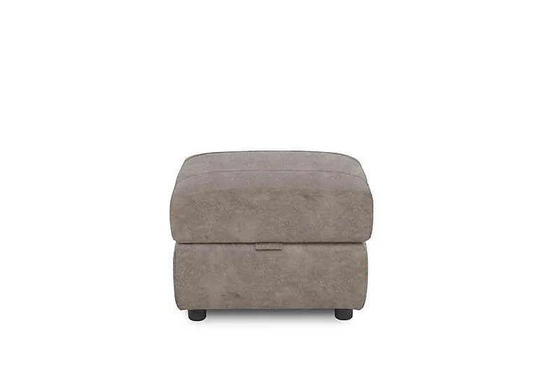 Sloane Fabric Storage Footstool - Marble Charcoal Grey