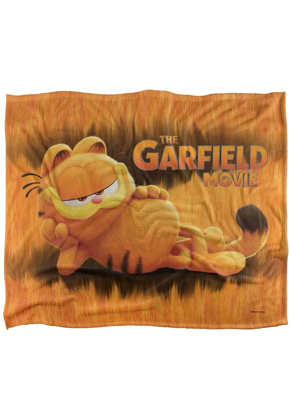 Garfield (2024) Laying Down Silky Touch Super Soft Throw Blanket 152 X 127 cm in White
