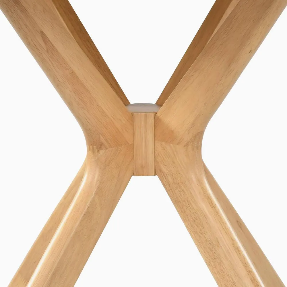 FurnitureboxUK Mette Round Oak Veneer Dining Table 4 Oak Bonnie Chairs in Brown 6