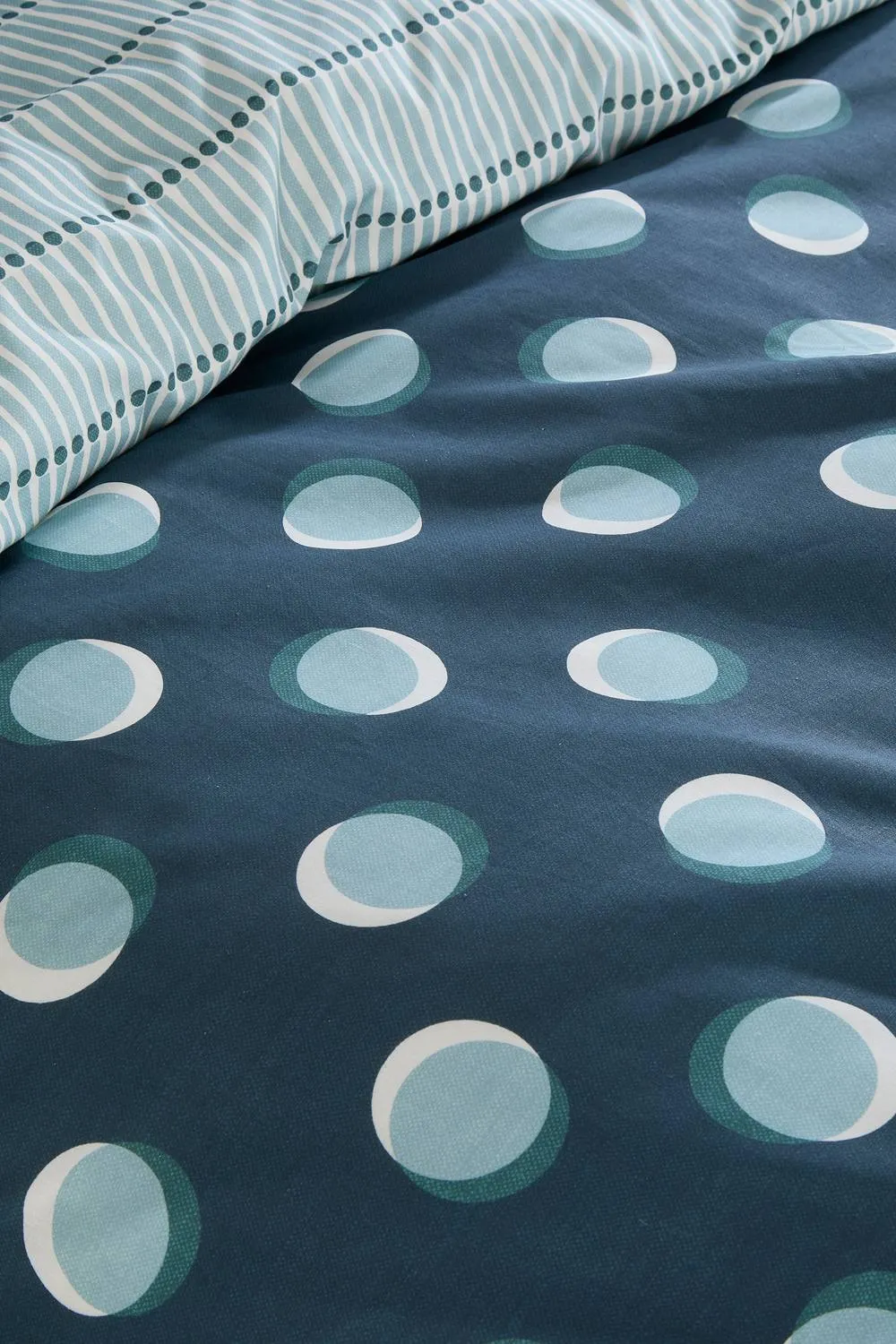Fusion 'Polka Spot' All Over Spot Print Duvet Cover Set in Blue 3