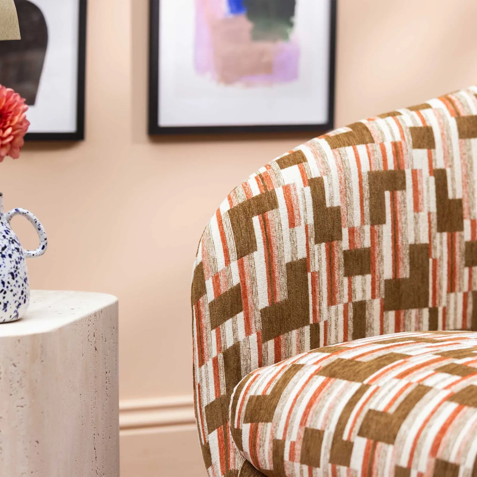 Francois Turning Loungechair Fabric | Barker & Stonehouse 4