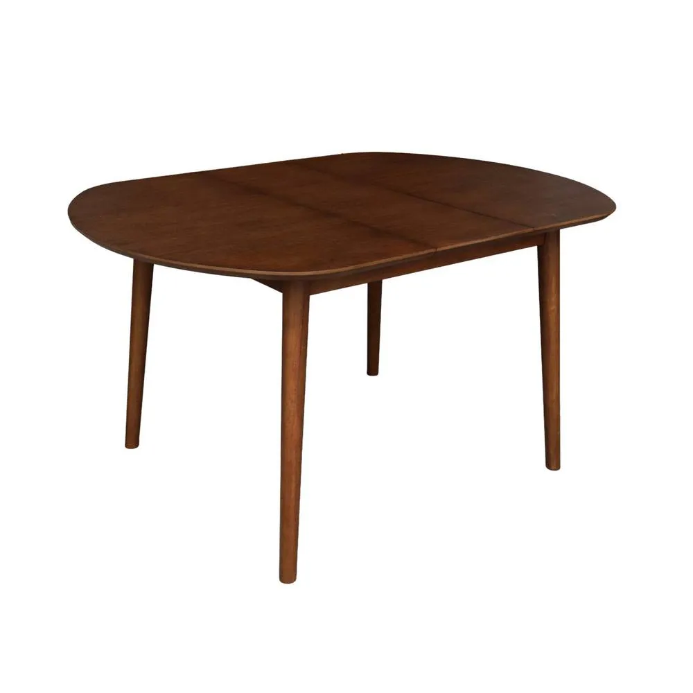 sweeek Oval extendable dining table rubberwood & oak veneer 4-6 seats in Dark Brown 2