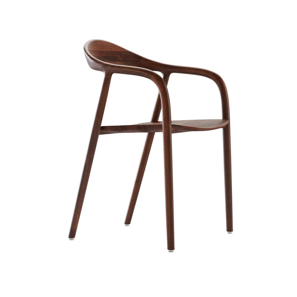 Artisan Neva Dining Chair in Walnut Natural Oil Wooden Seat 3