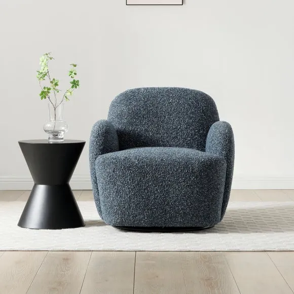 Ila Chunky Chenille Swivel Chair 2