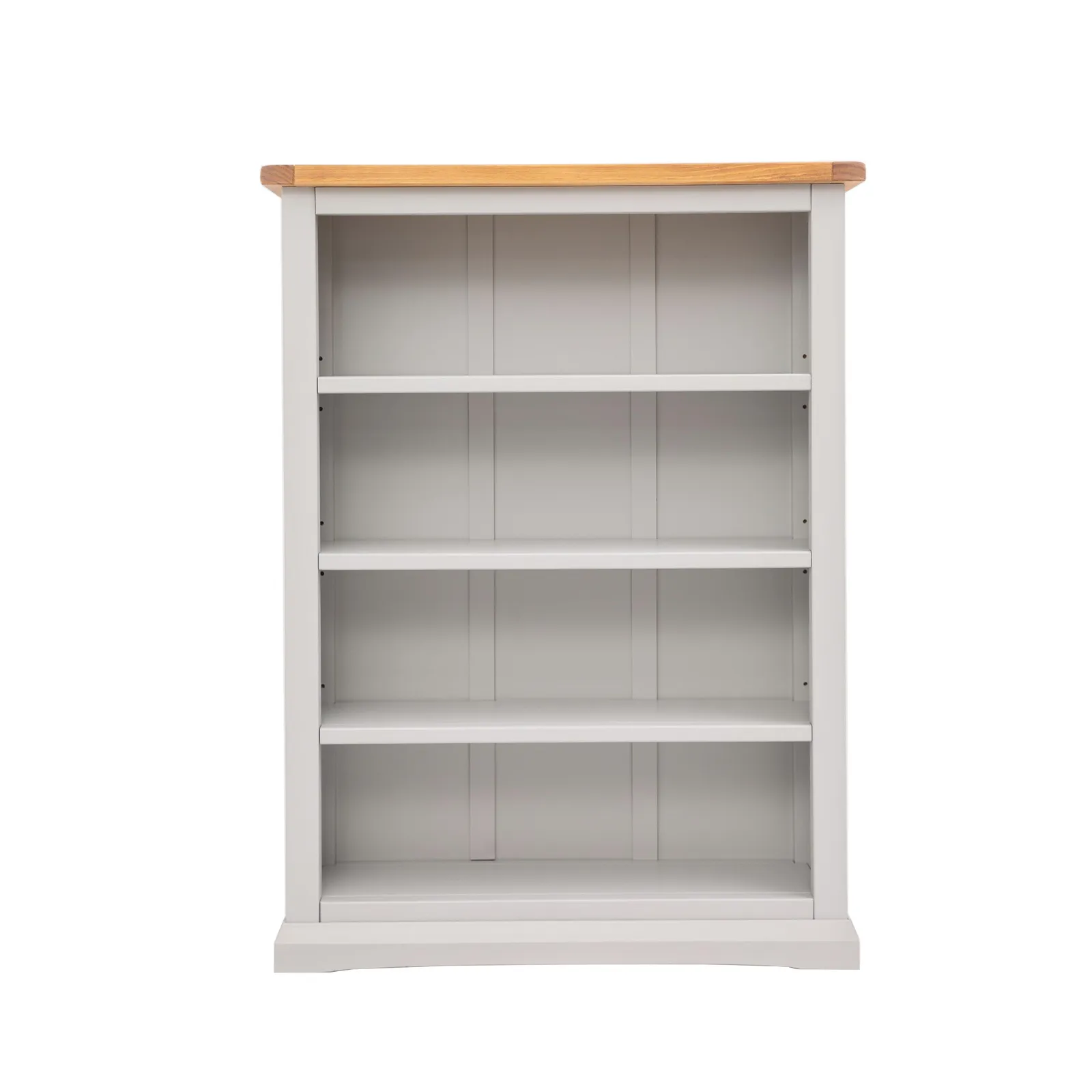 Cabinet Bits Bookcase with plinth 120x90x25cm in Light Grey