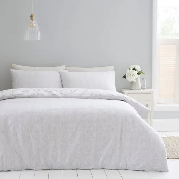 Ashleigh Damask 100% Cotton Duvet Cover & Pillowcase Set 3