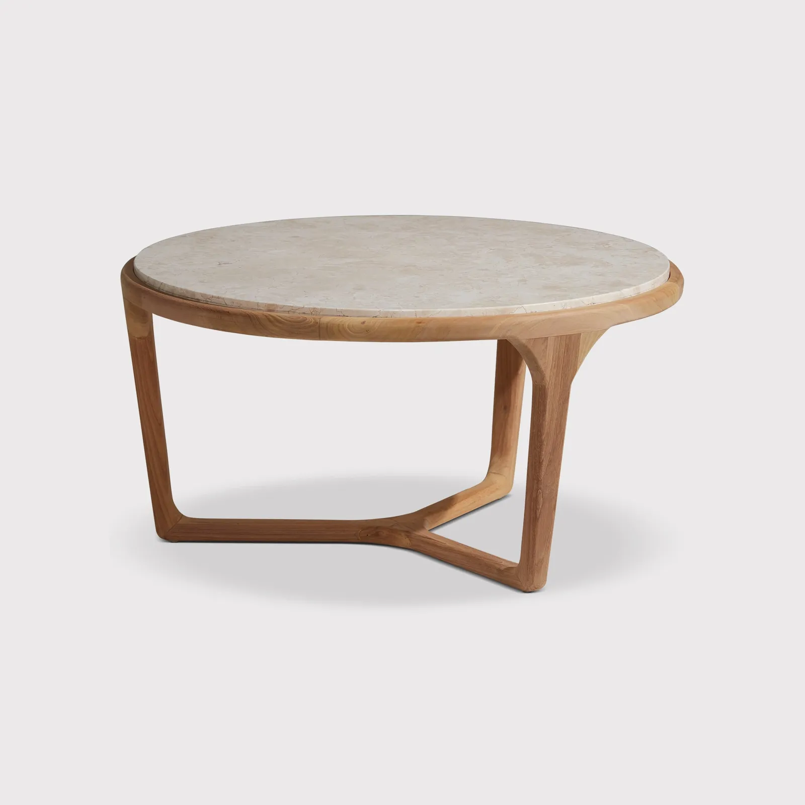 Terza Coffee Table, Round, Teak Wood | Barker & Stonehouse