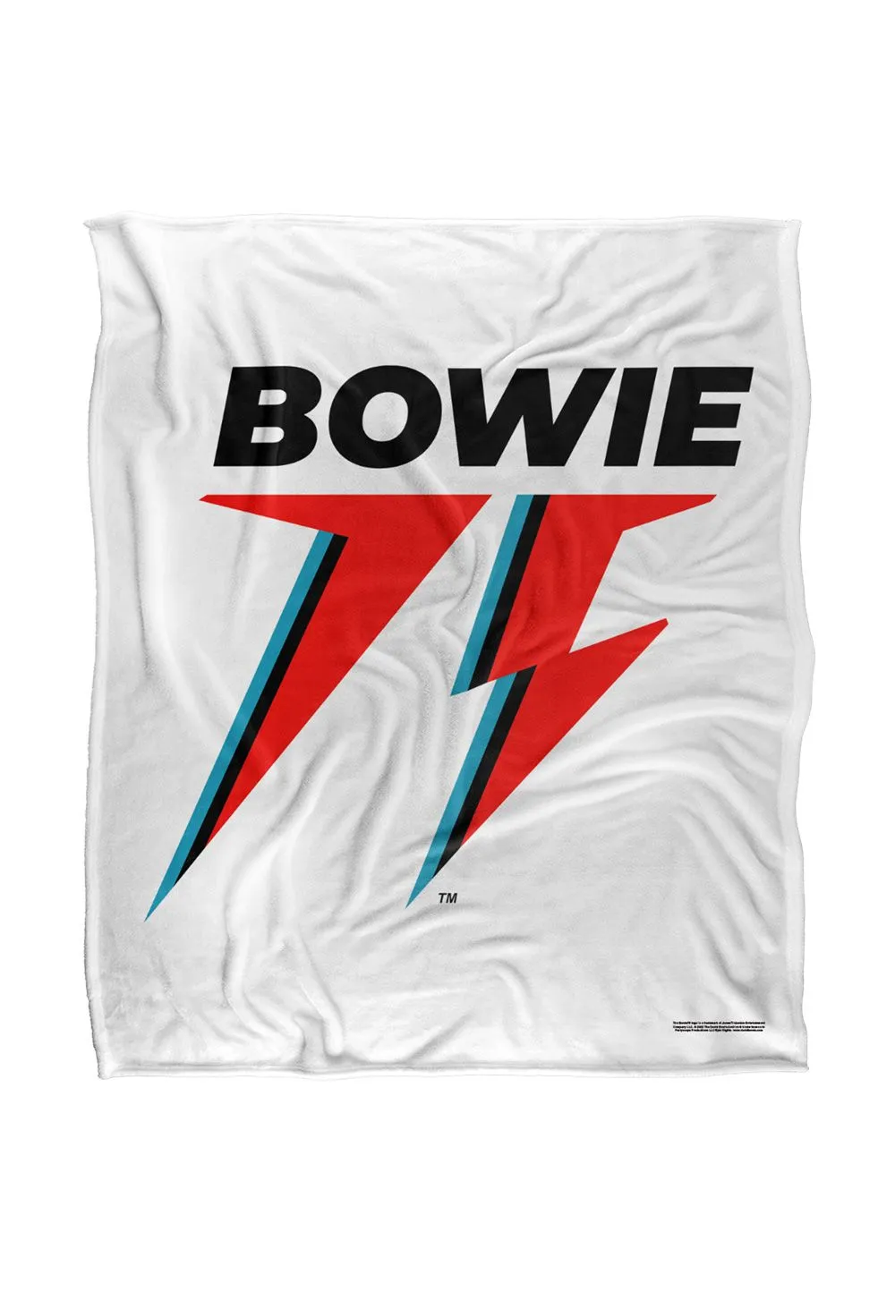David Bowie 75 Logo Silky Touch Super Soft Throw Blanket 152 X 127 cm in White