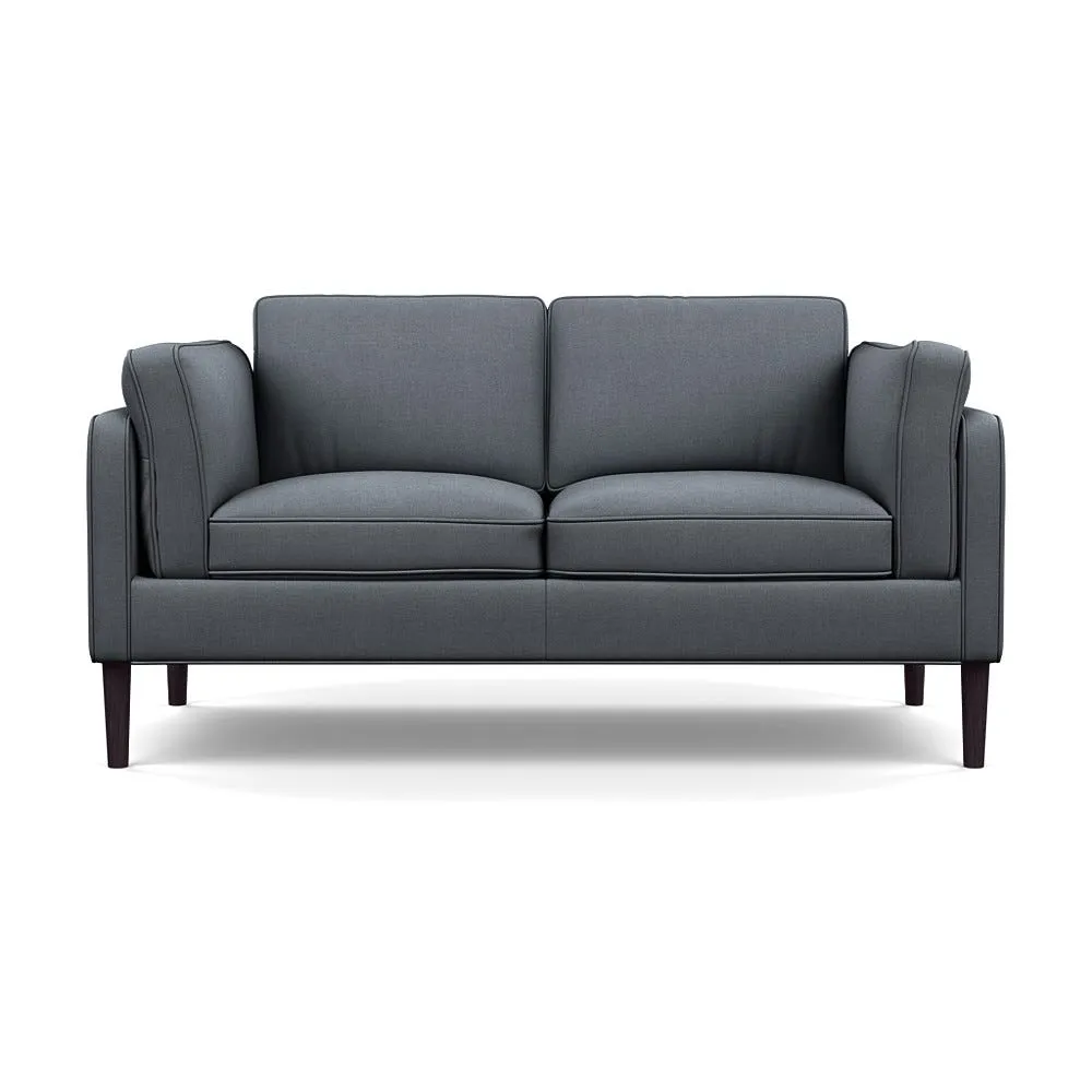 Heal's Sonno 2 Seater Siena Cotton Shale Grey Wenge Black Feet
