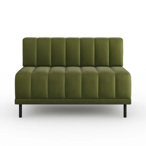 Amali Long Dining Bench, Matte Plush Velvet 5