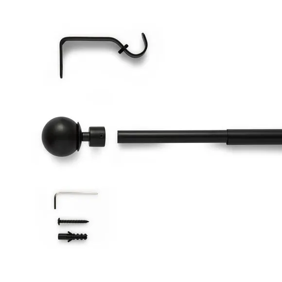 Globe Extendable Metal Eyelet Curtain Pole 2