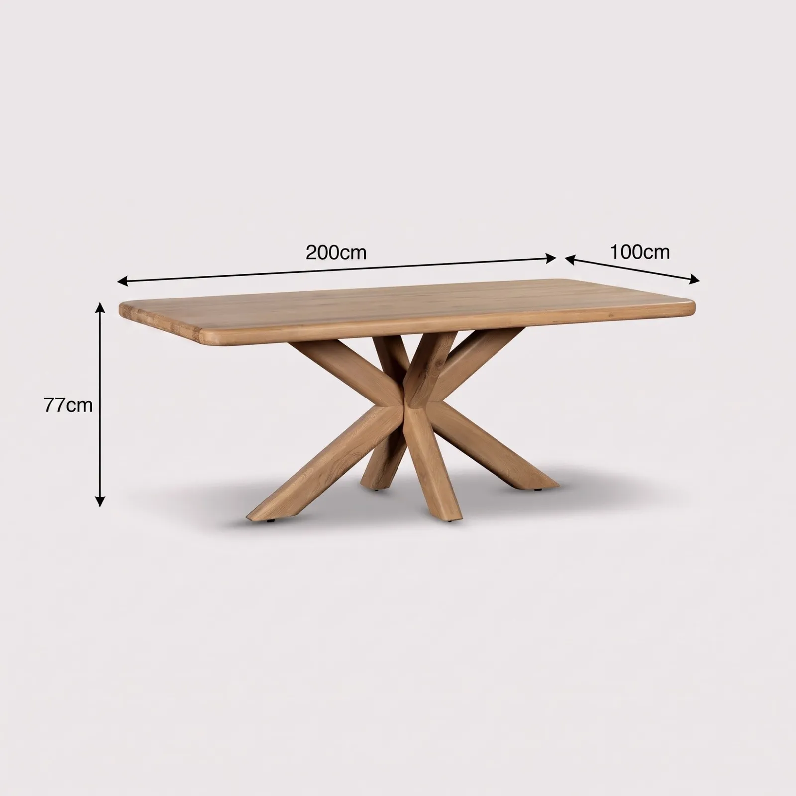 Folkstone Dining Table 200X100X77 Cm, Neutral Oak | Barker & Stonehouse 6