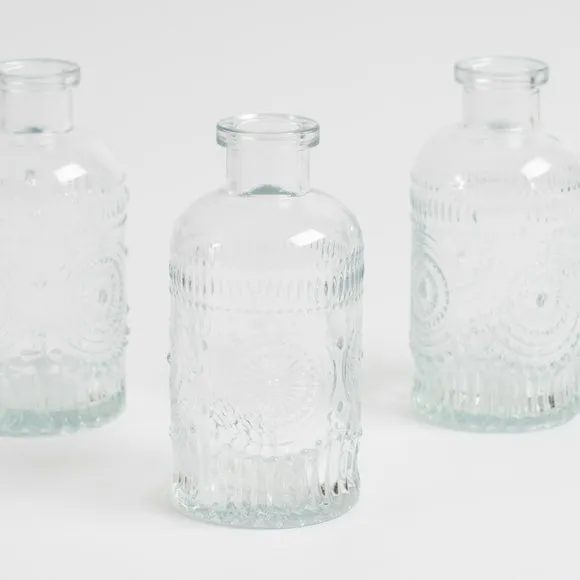 Set of 3 Embossed Bud Vases 3