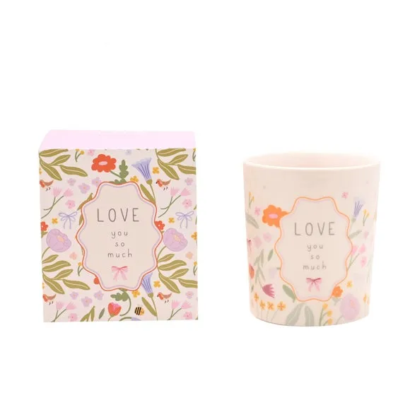 Love Life Love You So Much Lychee & Raspberry Ceramic Candle 2