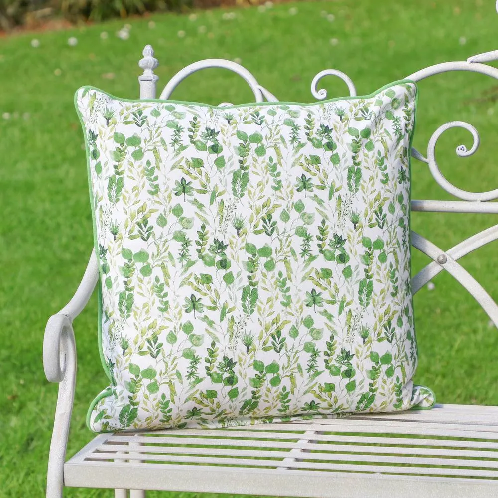 Dibor Vintage Botanical Green Garden Chair Bench Cushion L50 x W50cm