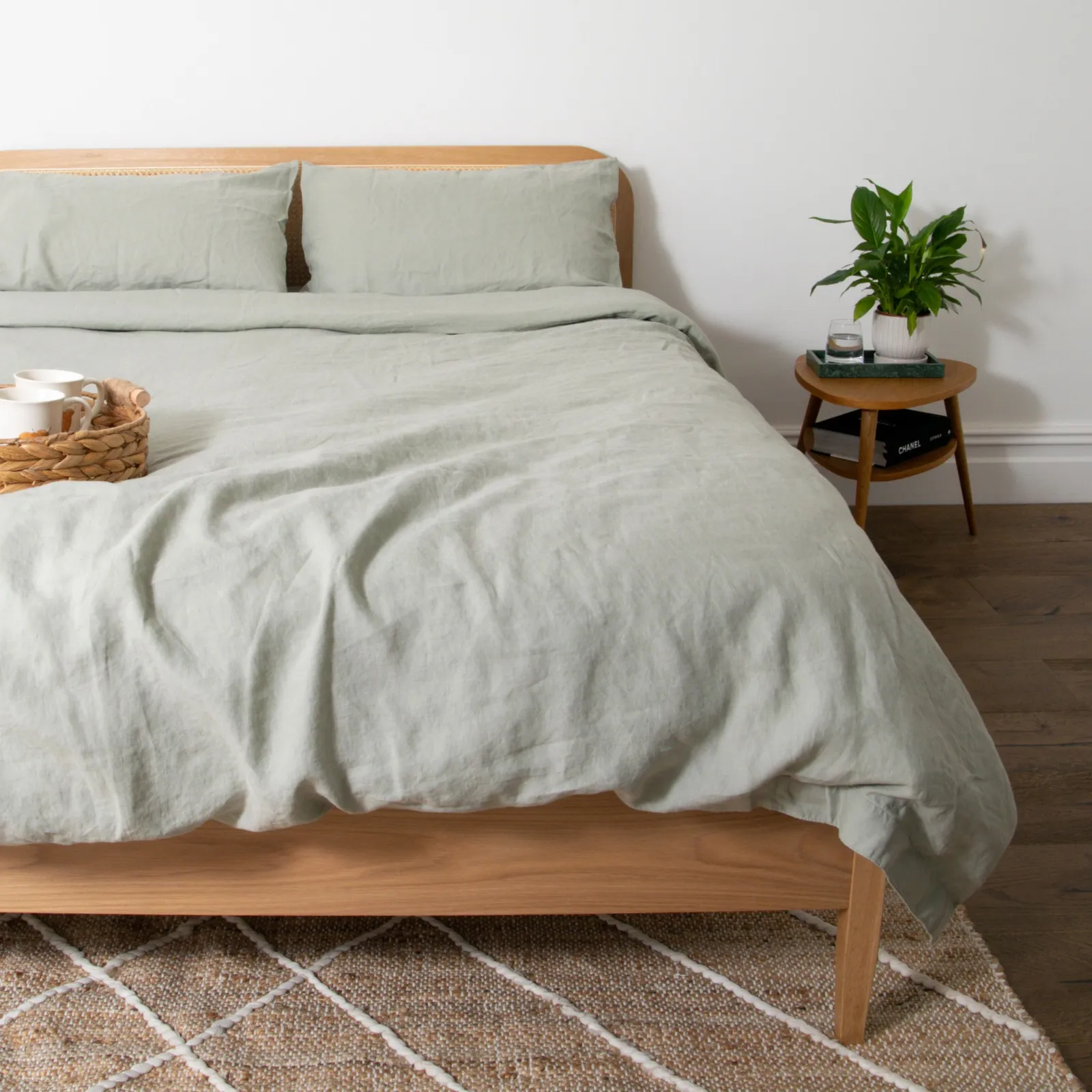 Native Natural Stone Single 100% Linen Duvet Cover (135x200cm)