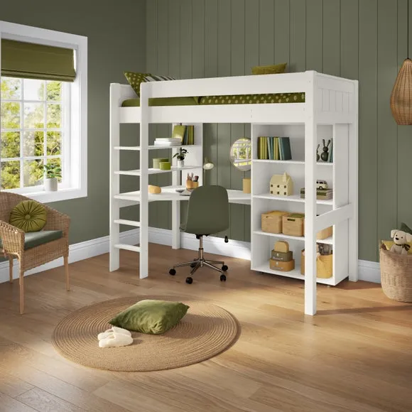 Classic Highsleeper with Desk and Bookcase 2