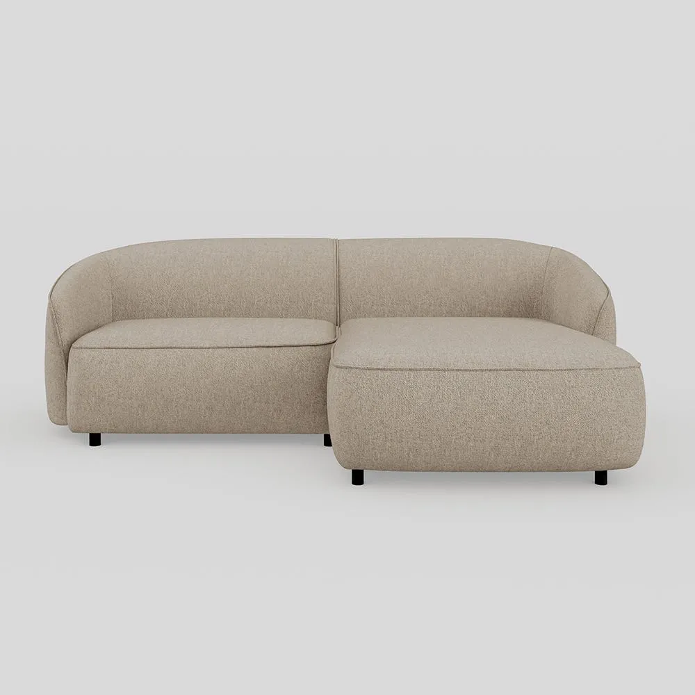 Heal's Aurelie Chaise Sofa RHF Broadweave Putty 1