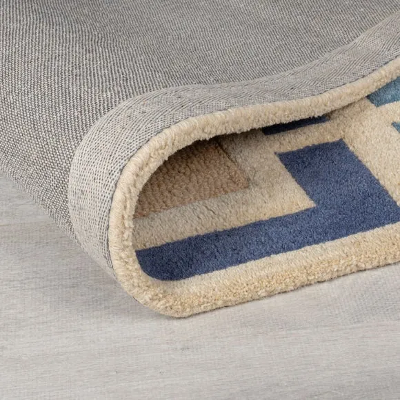 Retro Blocks Carved Wool Rug 4