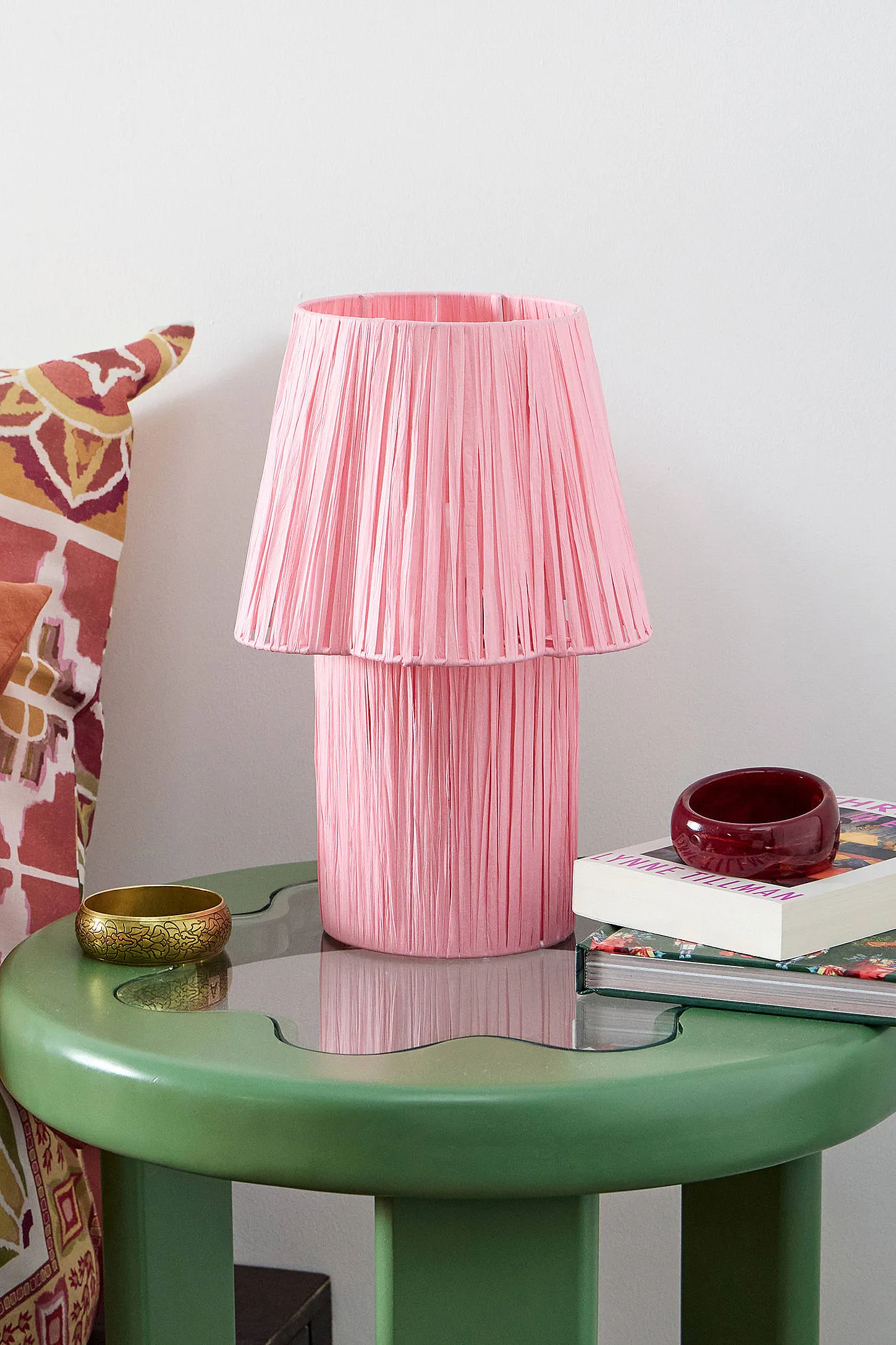 Paper Crepe Table Lamp - Pink