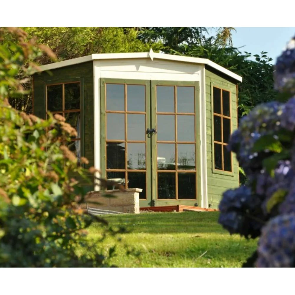 Shires Hampton High Spec Shiplap Summerhouse Garden Sun Room Approx 10x10 ft in Light Tan 4