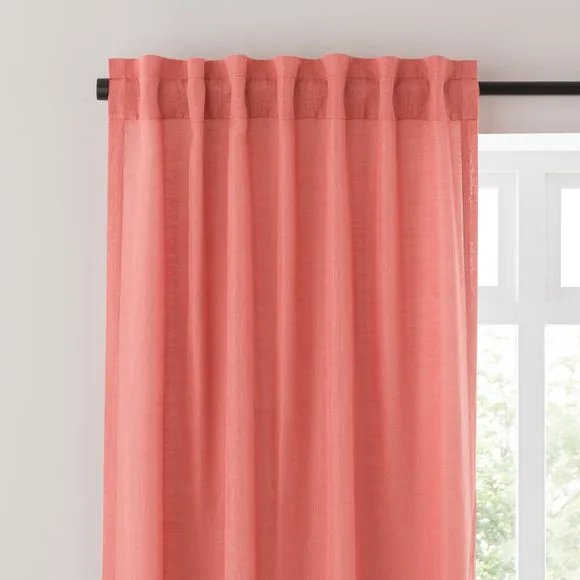 Touch of Linen Unlined Tab Top Curtains 1