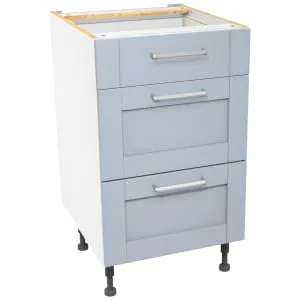 Wickes Ohio Hazy Blue Shaker Drawer Unit - 500mm