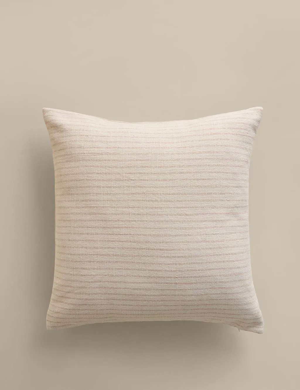 M&S Pure Cotton Woven Stripe Cushion Natural Mix
