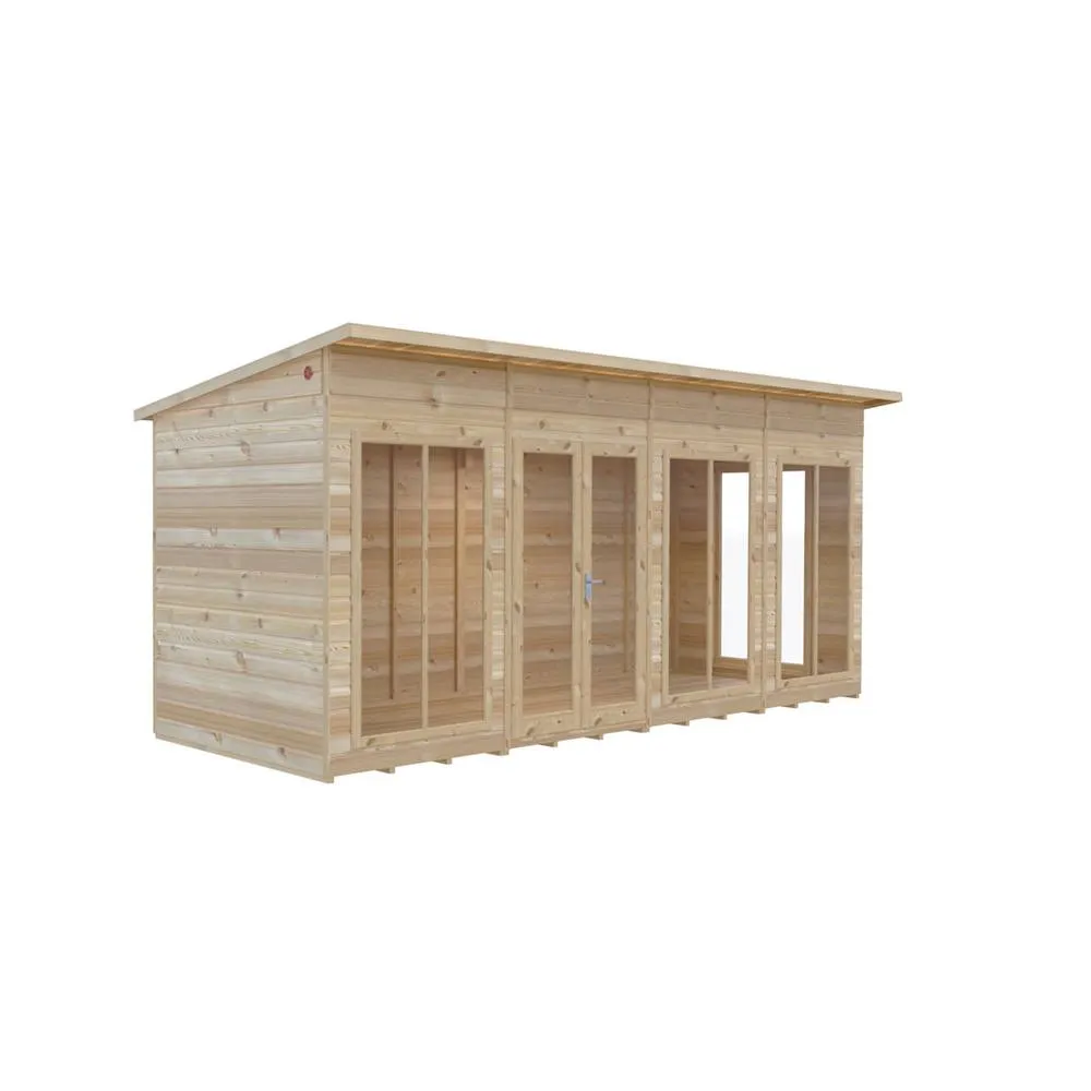 Shires Lela 16x6 Summerhouse - L185.8 x W476 x H228.4 cm in Light Brown 3