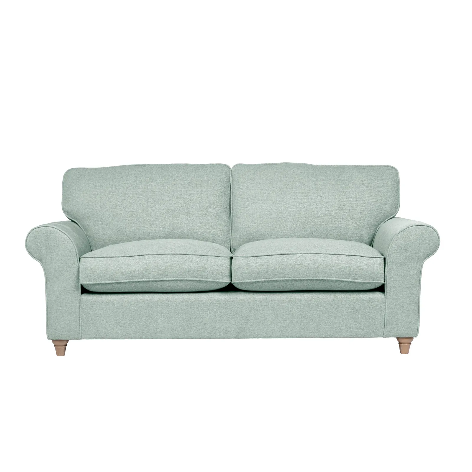 Rosa Fabric 3 Seater Sofa Light Green